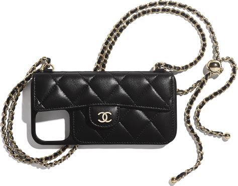 chanel phone case price|Chanel iphone case with chain.